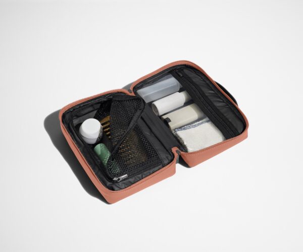 The Small Toiletry Bag in Clay Pink - Image 3