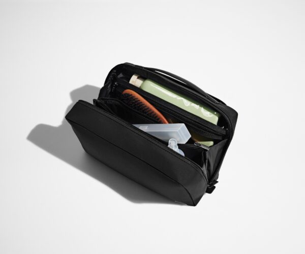 The Large Toiletry Bag in Jet Black - Image 2