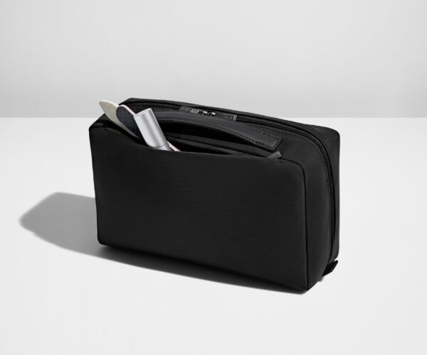 The Large Toiletry Bag in Jet Black - Image 4