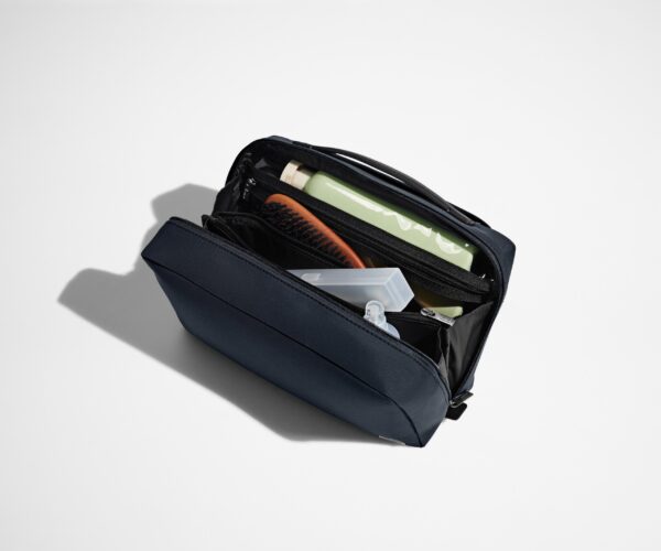 The Large Toiletry Bag in Navy Blue - Image 2