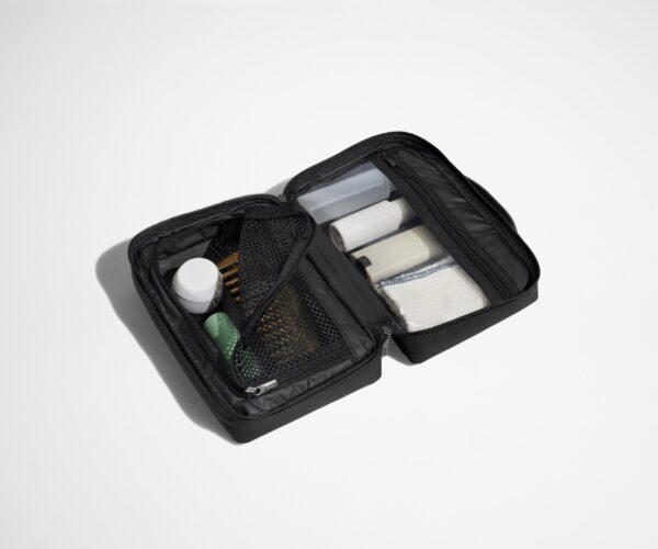 The Small Toiletry Bag in Jet Black - Image 2