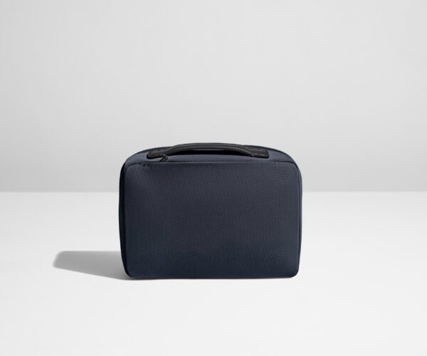 The Small Toiletry Bag in Navy Blue - Image 3